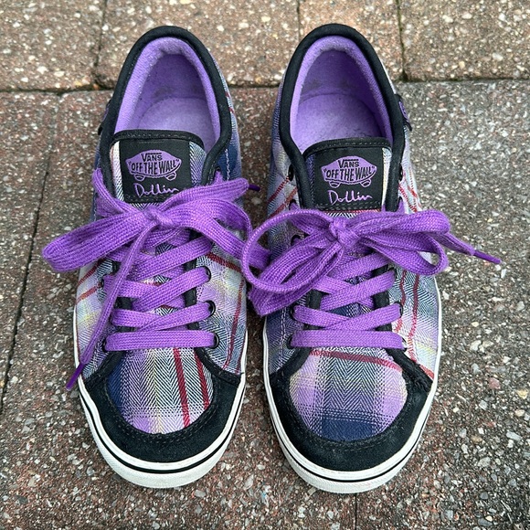 Dusty Dollin Off The Wall Plaid Rare Find Vans - Picture 1 of 10
